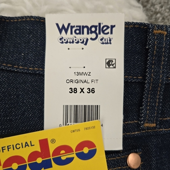 Wrangler Original Pro Rodeo Competition Jean. Original Fit. Size 38x36. New. - Picture 6 of 6